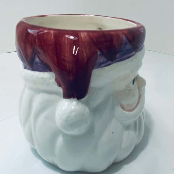 NEW VNTG 3-D SANTA FACE GALERIE AU CHOCOLAT MUG, RED, WHITE, PURPLE - UNUSED - Picture 4 of 7